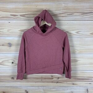 Freefly Hoodie Girls Large Pink Crossover Hem Thumbhole Pullover